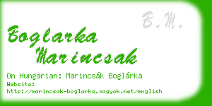 boglarka marincsak business card